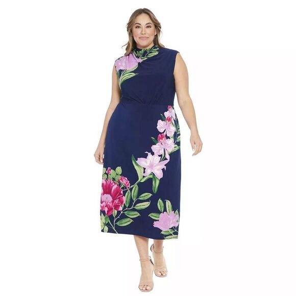 NEW Blue London Times Daniela MIDI Dress Wedding 20W - Picture 1 of 4
